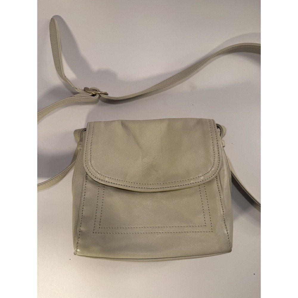 Anne Klein for Oroton Crossbody Bag White Pocket Inside
